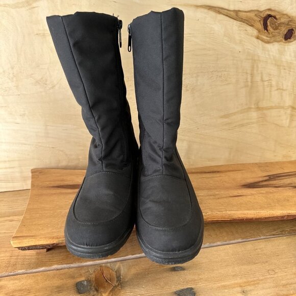 Toe Warmers On-The-Go Black Mid‎ Calf Winter Boots 8N - Picture 5 of 7